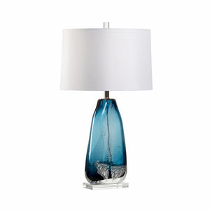 Clauseen Lamp in Blue with White Shade
