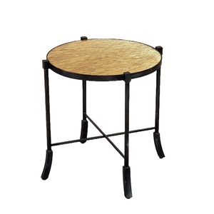 Swerve Round End Table With Mosaic Top