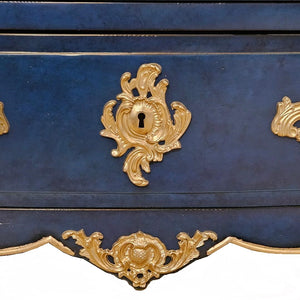 French Blue & Silver three Drawer Chest