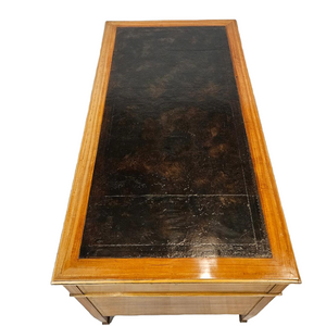Vintage Satinwood Desk With Leather Top