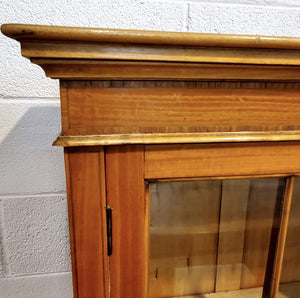 Antique Three Door Bookcase Satinwood