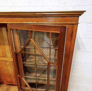 Antique Three Door Bookcase Satinwood