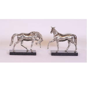 Silver Horse Statues