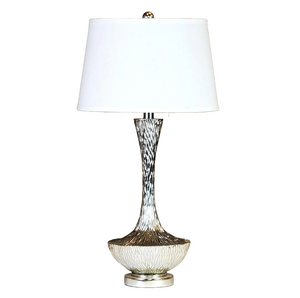 Embossed Silver Lamp