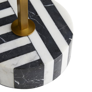 Striped Marble Accent Table