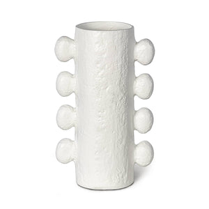 Large White Mache Vase