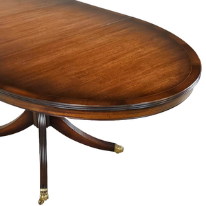 Mahogany Oval Expandable Dining Table