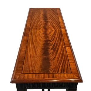 Console Table with Flamed Mahogany Top with Edge Banding