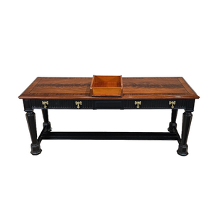 Console Table with Flamed Mahogany Top with Edge Banding