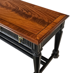 Console Table with Flamed Mahogany Top with Edge Banding