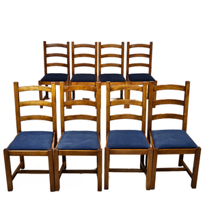 Blue Dining Chair: Set of 8