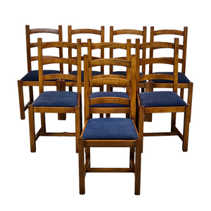 Blue Dining Chair: Set of 8