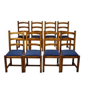 Blue Dining Chair: Set of 8