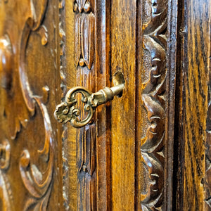 Henry II Armoire and Oak Cabinet