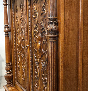 Henry II Armoire and Oak Cabinet