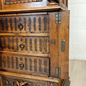 Henry II Armoire and Oak Cabinet