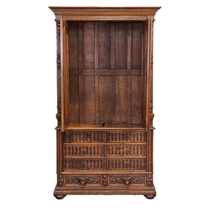 Henry II Armoire and Oak Cabinet