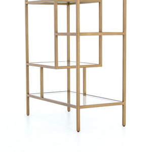 Brass Bookcase Aged Brass Finished Iron