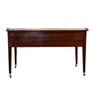 Antique English Mahogany Desk with Red Leather Top