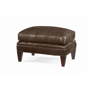 Customizable Essex Leather Ottoman