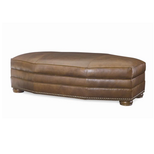 Customizable Leatherstone Wedge Storage Ottoman